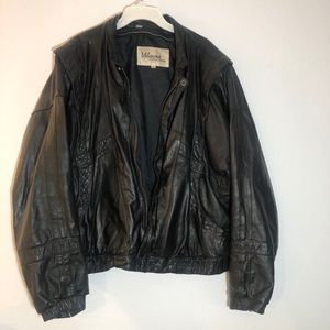 Wilson’s genuine black leather jacket 3XL